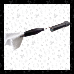 Wipe attachment for a surface sampling or collection of liquid samples.